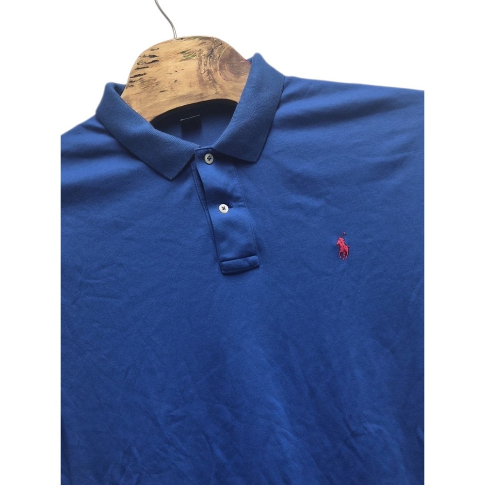 Polo By Ralph Lauren Men's Short Sleeve Polo Shirt Blue Size Extra Large